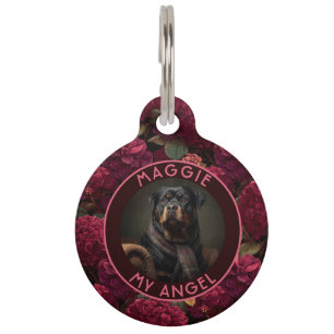 Placa Para Mascotas Regalo de hermosa mamá perra Hortensias