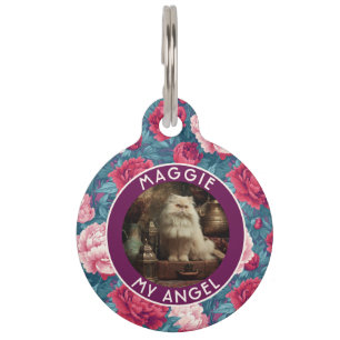 Placa Para Mascotas Regalo de mamá de perro lindo Peonías Flor