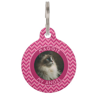 Placa Para Mascotas Regalo de mamá perra hermosa patrón herringbone