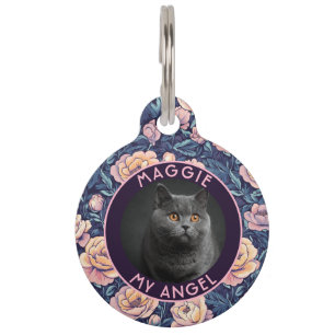 Placa Para Mascotas Regalo de mascota personalizado elegante con motiv