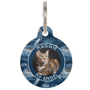 Placa Para Mascotas Regalo de moda para papá de perro patrón de ranúnc
