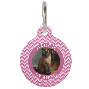 Placa Para Mascotas Regalo de papá gato hermoso Chevron
