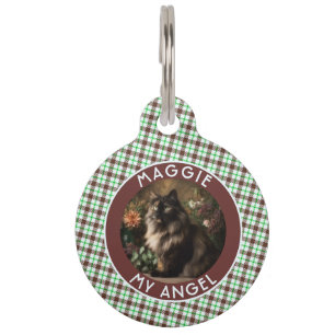 Placa Para Mascotas Regalo de perro atrevido con estampado de cuadros