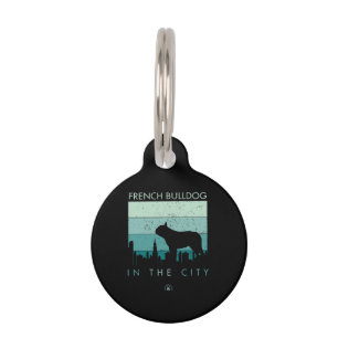 Placa Para Mascotas Regalo de Perro   Bulldog Francés En La Ciudad