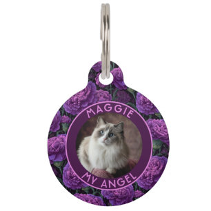 Placa Para Mascotas Regalo elegante para dueños de perros - Claveles