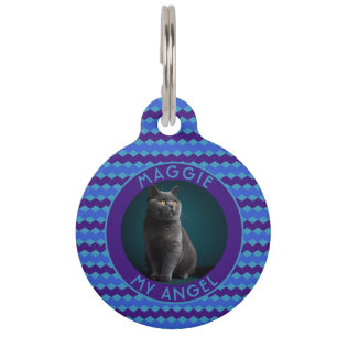 Placa Para Mascotas Regalo elegante para mamá de gato Chevron