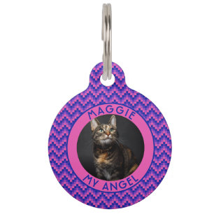 Placa Para Mascotas Regalo Hermoso para Dueño de Mascota con Patrón Ch