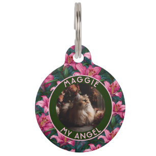 Placa Para Mascotas Regalo para papá de perro hermoso con patrón de li