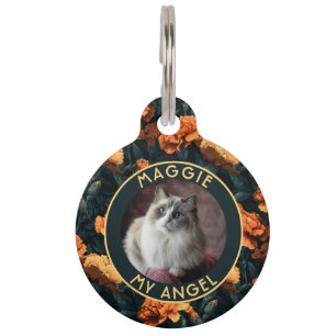 Placa Para Mascotas Regalo personalizado para dueños de mascotas Flor 