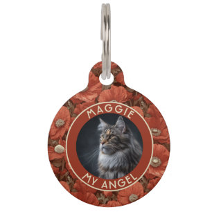 Placa Para Mascotas Regalo Únicas Anémonas Florales de Agradecimiento