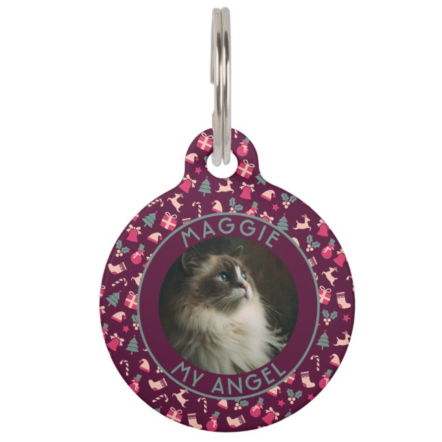 Placa Para Mascotas Regalo único de perro Navidad  (Anverso)