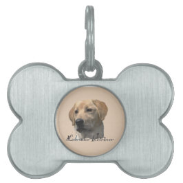 Placa Para Mascotas Regalos de arte de Labrador Amarillo