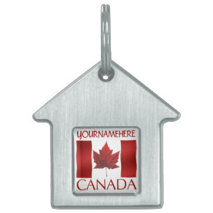 Placa Para Mascotas Regalos de etiquetas para perros con bandera de Ca