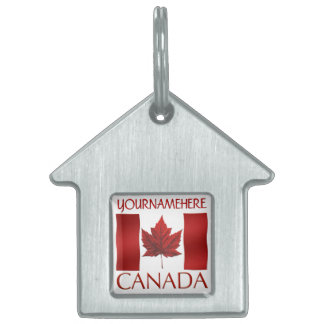 Placa Para Mascotas Regalos de etiquetas para perros con bandera de Ca