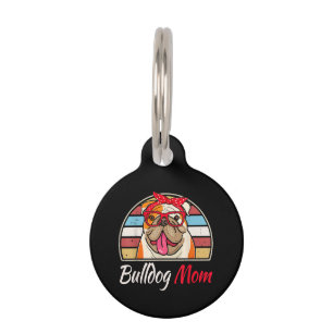 Placa Para Mascotas Regalos de mamá Bulldog para mujeres amantes del B