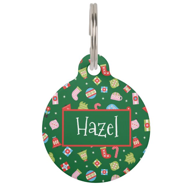 Placa Para Mascotas Regalos de Navidad Personalizados (Anverso)