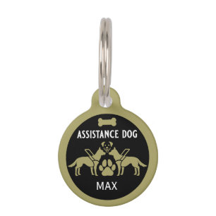 Placa Para Mascotas Regalos de perros de asistencia
