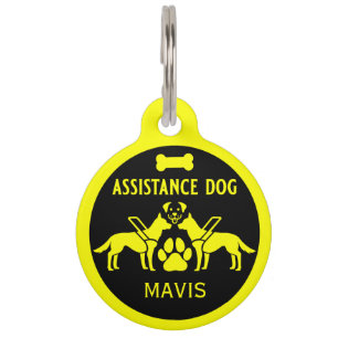 Placa Para Mascotas Regalos de perros de asistencia
