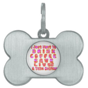 Placa Para Mascotas Regalos divertidos para los amantes del café