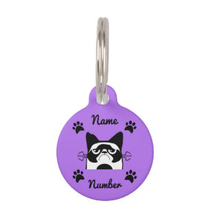 Placa Para Mascotas Regalos para Amantes de Gatos Rescatados Etiqueta
