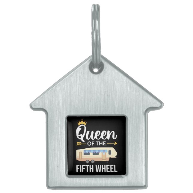 Placa Para Mascotas Reina De La Quinta Rueda (Frente)