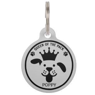 Placa Para Mascotas Reina Del Perro De Empaque