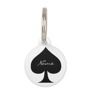 Placa Para Mascotas Reina negra de espadas Thunder_Cove negro