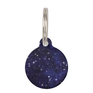 Placa Para Mascotas Rejilla estrellada del cielo nocturno