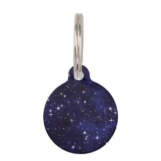 Placa Para Mascotas Rejilla estrellada del cielo nocturno