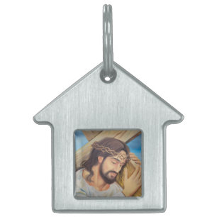 Placa Para Mascotas Religión cristiana Jesucristo
