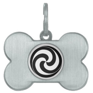 Placa Para Mascotas Remolinos en forma de bola