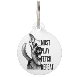 Placa Para Mascotas Reproducir Repetición De La Obra - Diseño De Perro