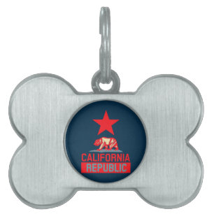Placa Para Mascotas República de California en la decoración de estilo