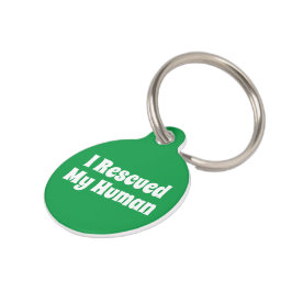 Placa Para Mascotas Rescaté a mi humano