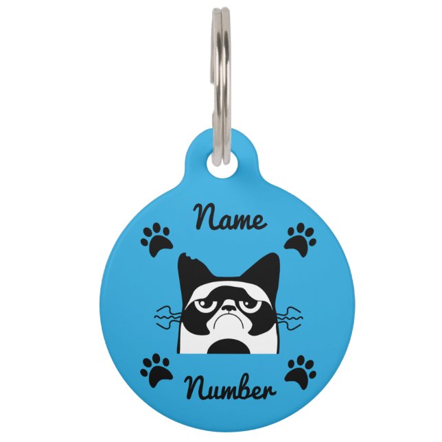 Placa Para Mascotas Rescate Gatos Amantes Dueños Felinos (Anverso)