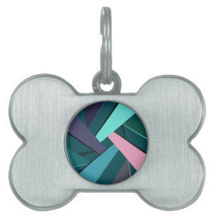Placa Para Mascotas Resumen Forma geométrica 6