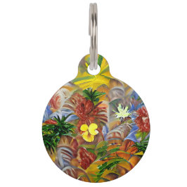 Placa Para Mascotas Resumen tropical