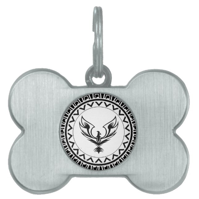 Placa Para Mascotas Resurgimiento del Fénix (Frente)