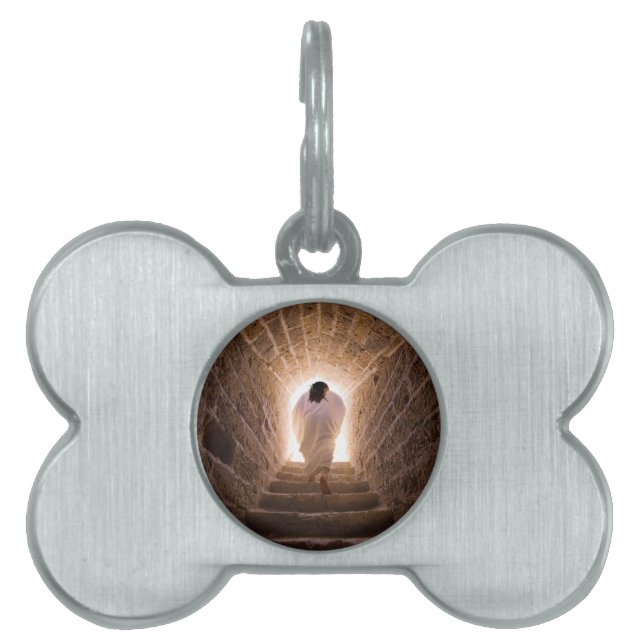 Placa Para Mascotas Resurrección de Jesucristo (Frente)