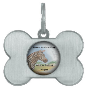 Placa Para Mascotas Retrato de cebra, Amboseli: El espíritu de Savan