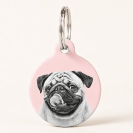 Placa Para Mascotas Retrato de foto de mascota personalizada Perro Gat