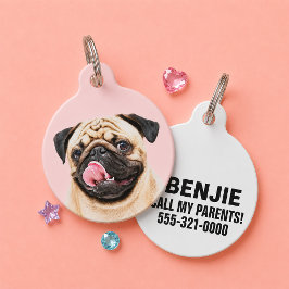Placa Para Mascotas Retrato de Foto de Mascota Personalizado Perro Gat