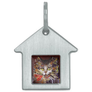 PLACA PARA MASCOTAS RETRATO DE GATITO
