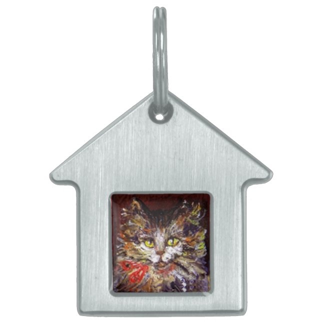 PLACA PARA MASCOTAS RETRATO DE KITTY (Frente)