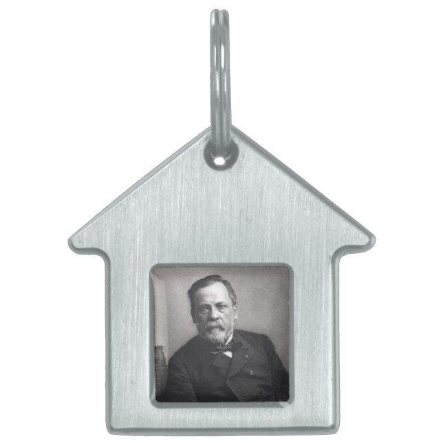 Placa Para Mascotas Retrato de Louis Pasteur por Nadar (fecha (Frente)