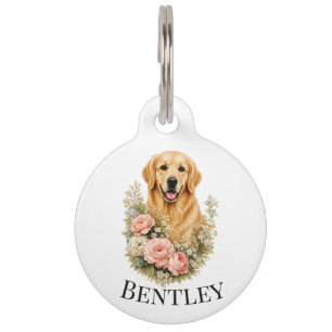 Placa Para Mascotas Retriever Dorado