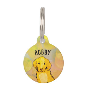 Placa Para Mascotas Retriever dorado