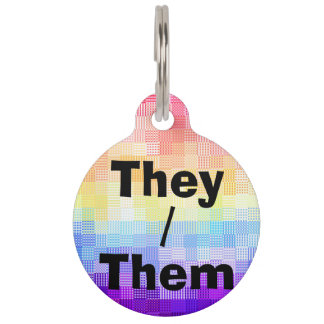 Placa Para Mascotas Retro Boho Funky Quirky Xenogénero Cuadros Orgullo