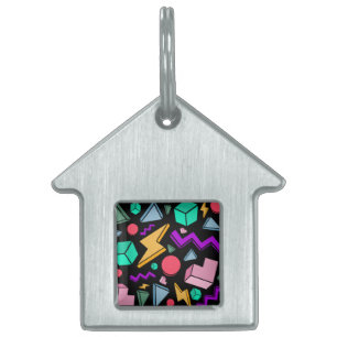 Placa Para Mascotas Retro de cosecha estética de los años 80