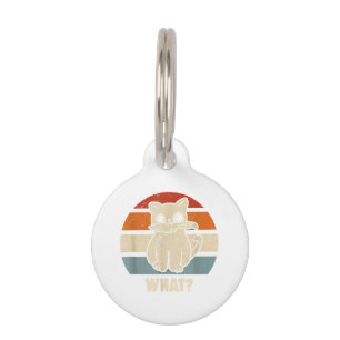 Placa Para Mascotas Retro Qué Gato Cuchillo Maullido Gatito Gatos Dive